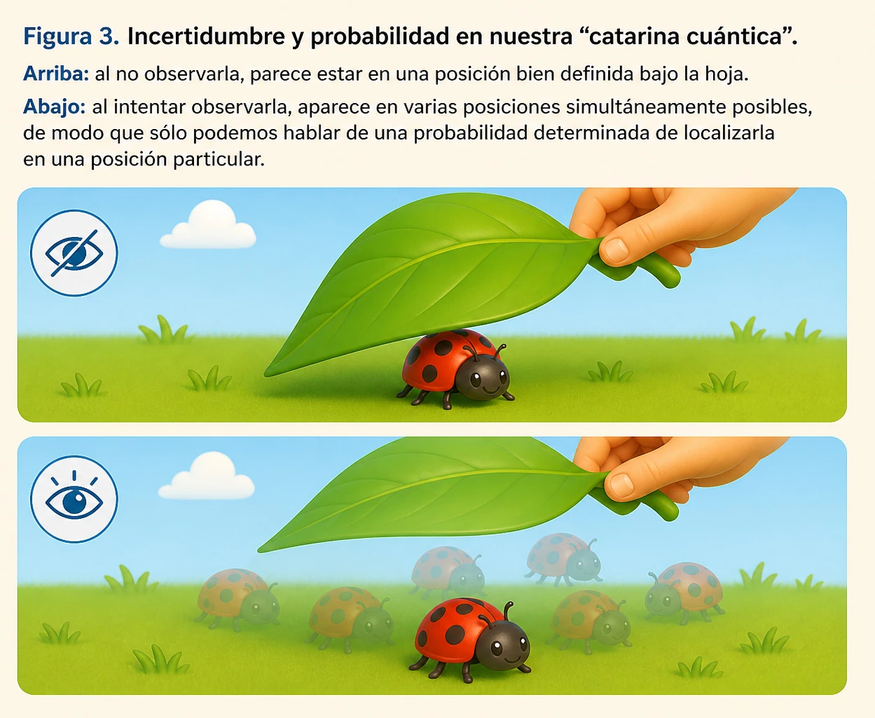 Representación de la incertidumbre y la probabilidad mediante una catarina cuántica